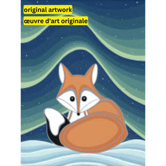 Vixen and the Aurora by Robbie Craig-30x40cm-Round-DiamondArt.ca