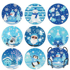 Winter Fun Coaster Set (8 pieces)-Special-DiamondArt.ca
