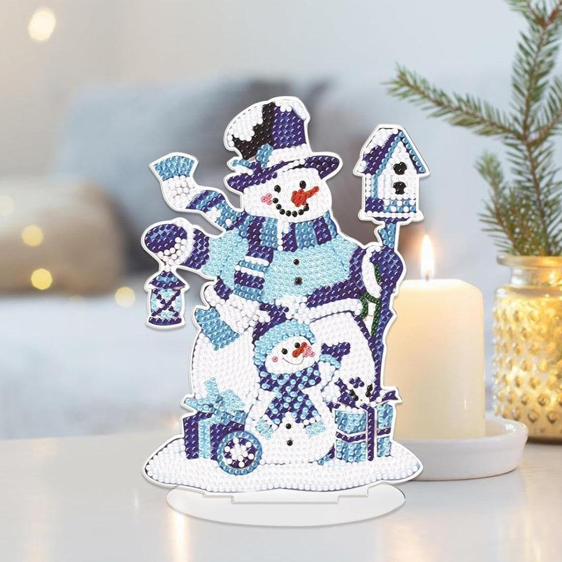 Winter Snowman Tabletop Decoration-Winter Snowmen-DiamondArt.ca