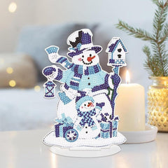 Winter Snowman Tabletop Decoration-Winter Snowmen-DiamondArt.ca