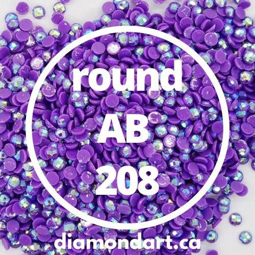 Round AB Diamonds DMC 100 - 5200-150 diamonds (1 gram)-208-DiamondArt.ca