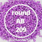 Round AB Diamonds DMC 100 - 5200-150 diamonds (1 gram)-209-DiamondArt.ca