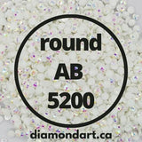 Round AB Diamonds DMC 100 - 5200-150 diamonds (1 gram)-5200-DiamondArt.ca
