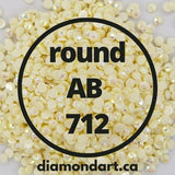 Round AB Diamonds DMC 100 - 5200-150 diamonds (1 gram)-712-DiamondArt.ca