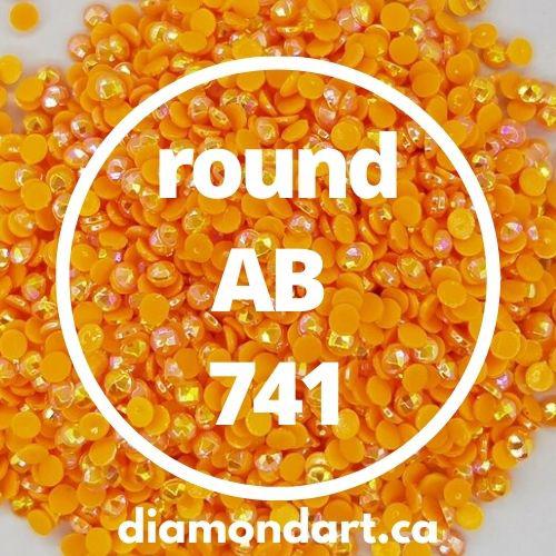 Round AB Diamonds DMC 100 - 5200-150 diamonds (1 gram)-741-DiamondArt.ca