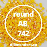 Round AB Diamonds DMC 100 - 5200-150 diamonds (1 gram)-742-DiamondArt.ca