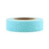 Aqua Blue Glitter Washi Tape (1 Roll)-1 Roll-DiamondArt.ca