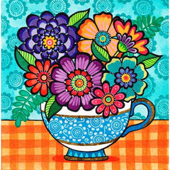 Blue China by Hello Angel-30x30cm-Square-DiamondArt.ca