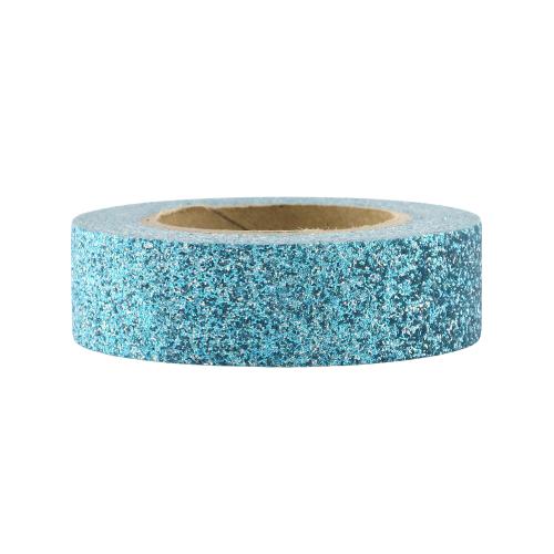 Blue Glitter Washi Tape (1 Roll)-1 Roll-DiamondArt.ca