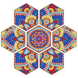 Blue Mandala Coaster Set (7 pieces)