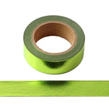 Bright Green Foil Washi Tape (1 Roll)-1 Roll-DiamondArt.ca