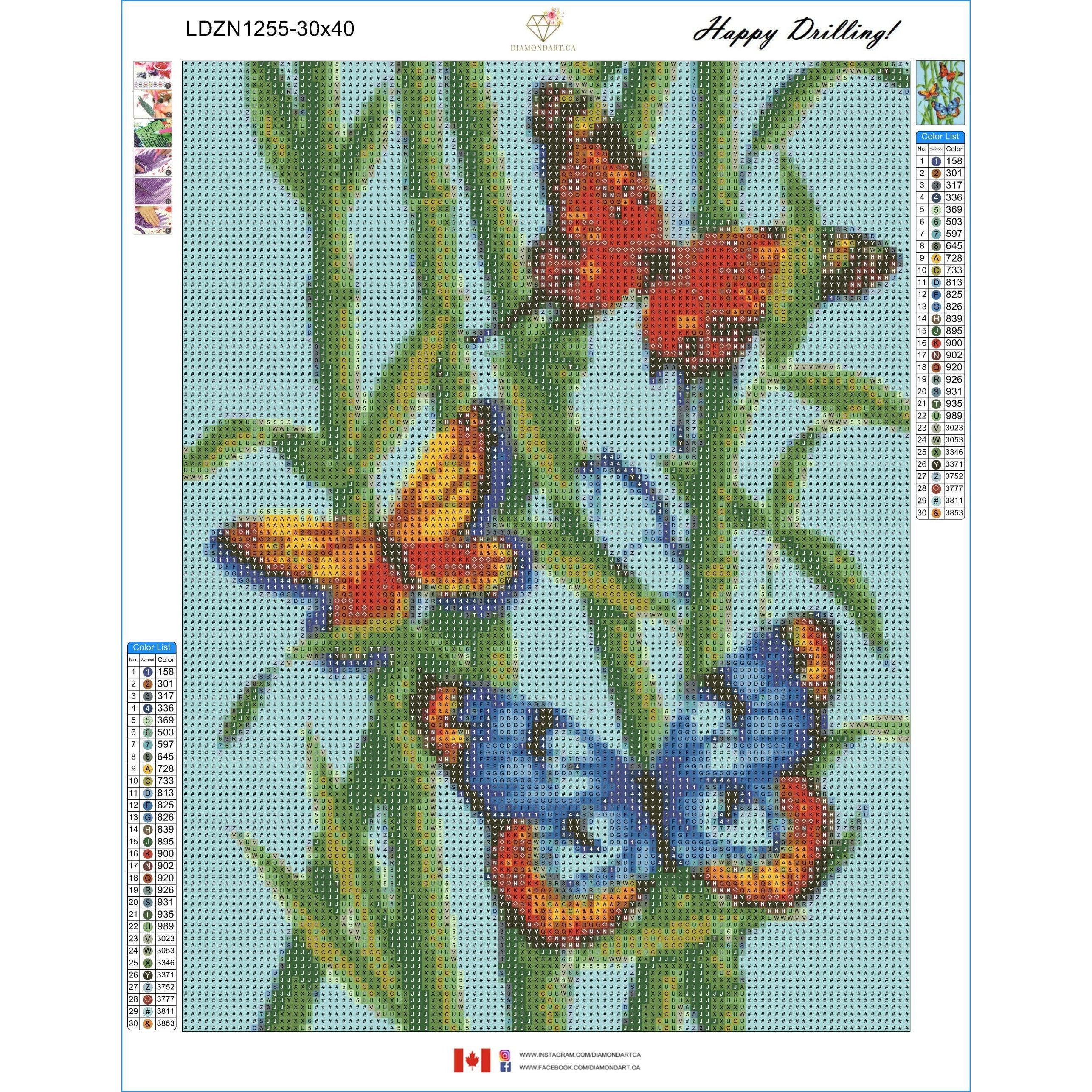 Butterflies-35x45cm-Square-DiamondArt.ca
