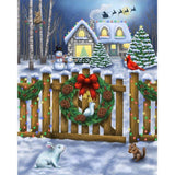 Christmas House by Alvina Kwong-45x55cm-Square-DiamondArt.ca
