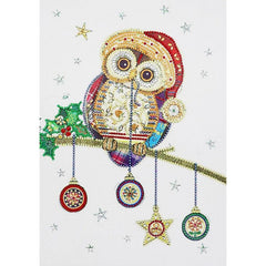 Christmas Owl-25x35cm-Special-DiamondArt.ca