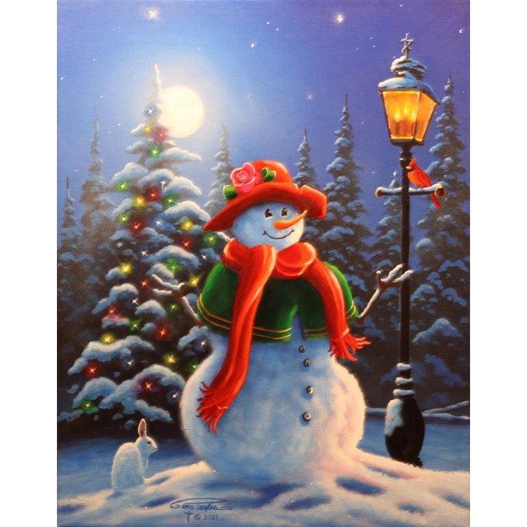 Christmas With Friends by Geno Peoples-45x55cm-Round-DiamondArt.ca