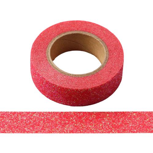 Coral Glitter Washi Tape (1 Roll)-1 Roll-DiamondArt.ca