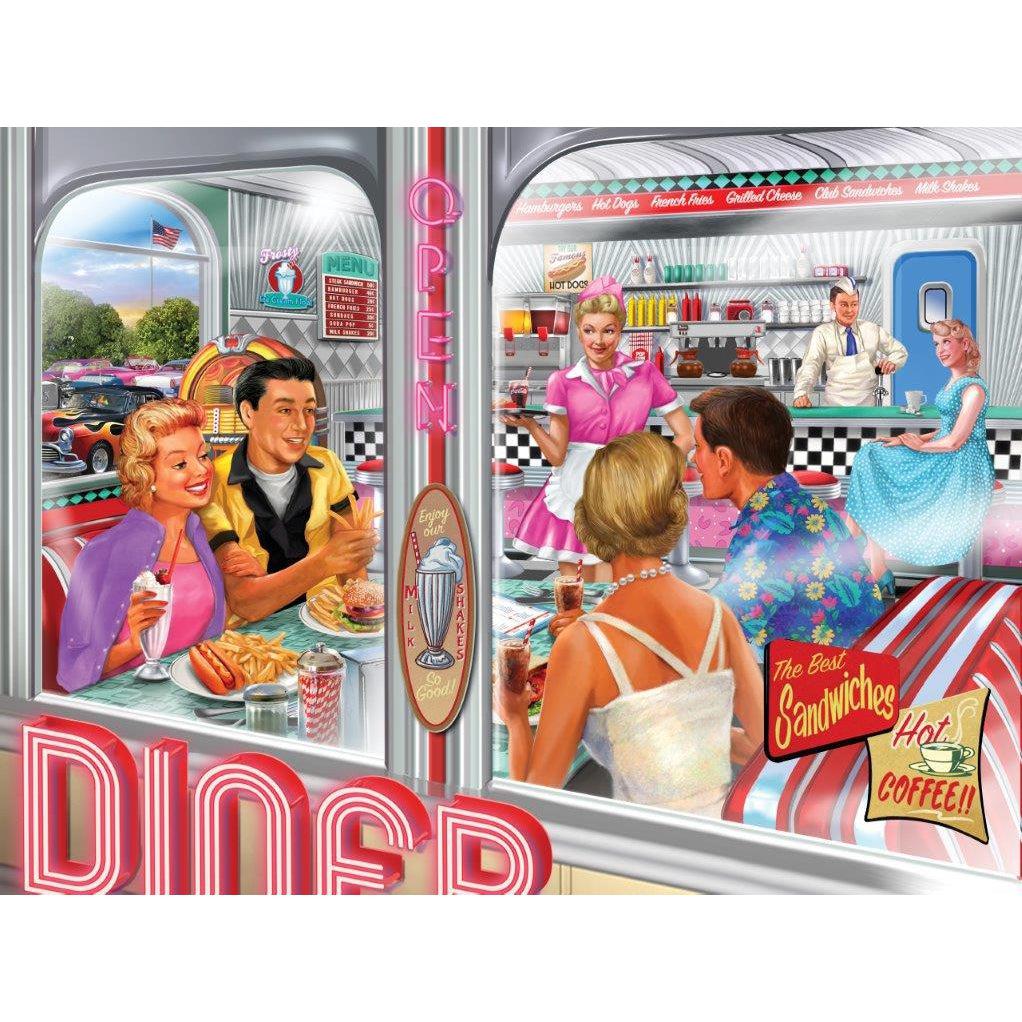 Diner Double Date by Bigelow Illustrations-45x60cm-Round-DiamondArt.ca