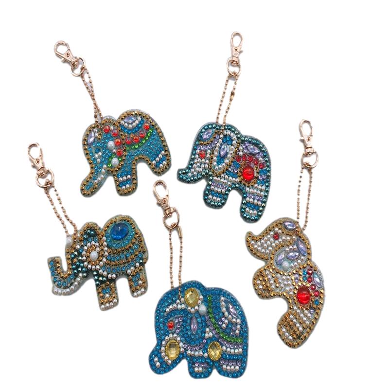 Elephants Key Chain Kit-Special-DiamondArt.ca