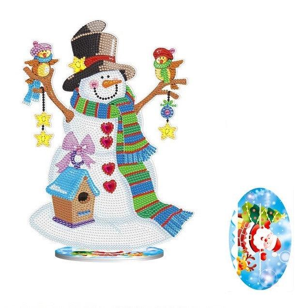 Friendly Snowman Tabletop Decoration-Friendly Snowman-DiamondArt.ca