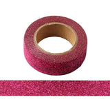 Fuchsia Glitter Washi Tape (1 Roll)-1 Roll-DiamondArt.ca