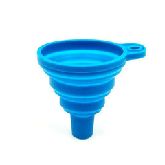 Collapsible Silicone Funnel-Blue-DiamondArt.ca