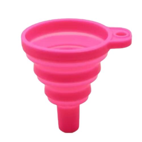 Collapsible Silicone Funnel-Pink-DiamondArt.ca