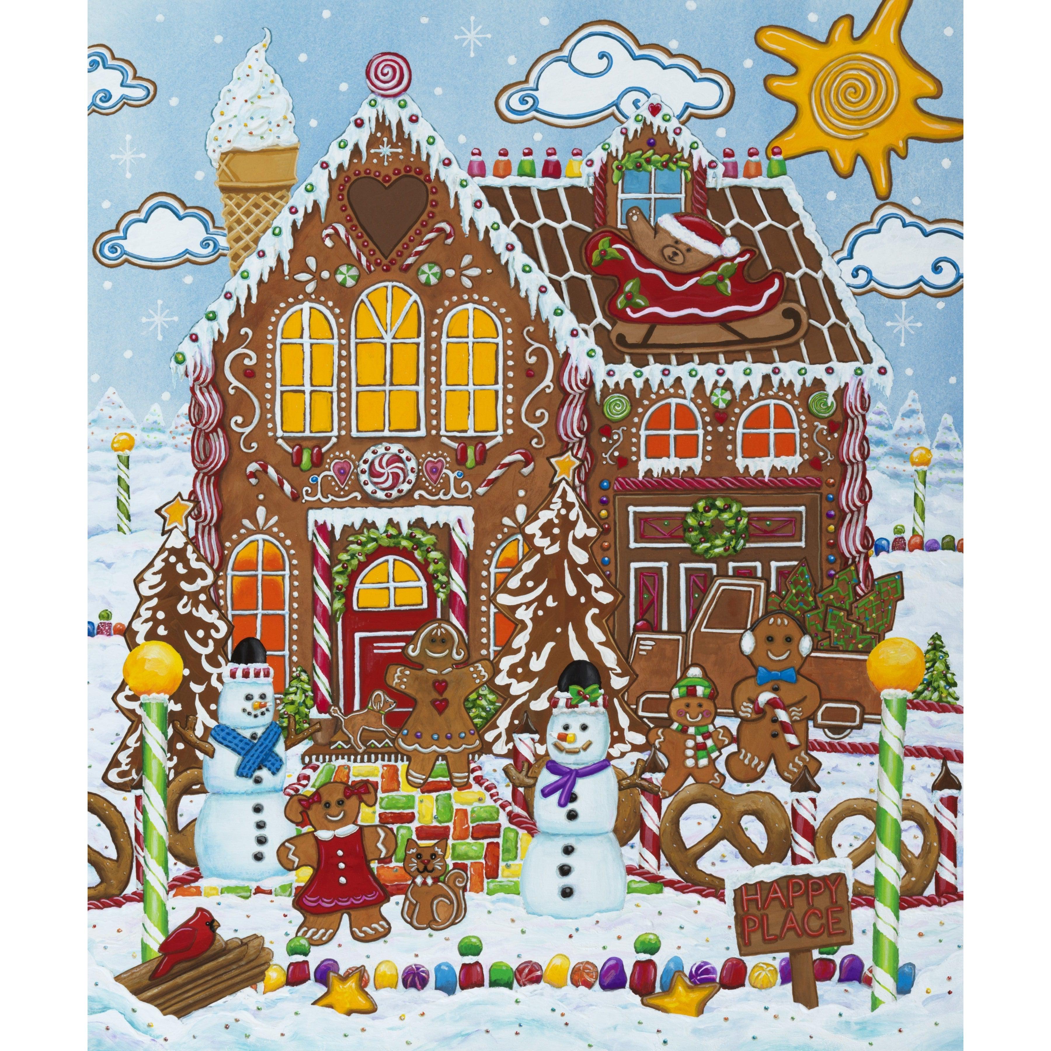 Gingerbread Joy by Kathy Kehoe Bambeck-55x65cm-Round-DiamondArt.ca