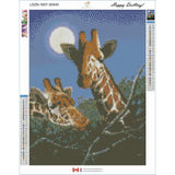 Giraffes by Anthony Casay-35x45cm-Round-DiamondArt.ca
