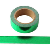 Green Foil Washi Tape (1 Roll)-1 Roll-DiamondArt.ca