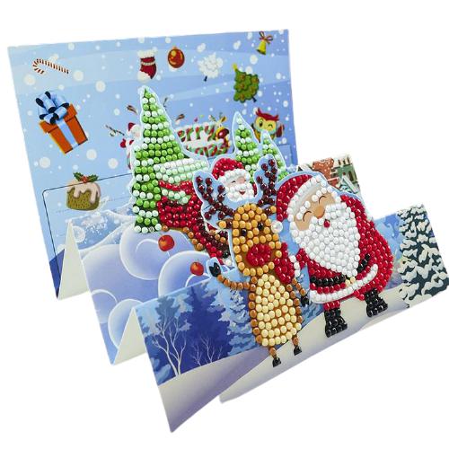 3D Christmas Card-Design 2-Round-DiamondArt.ca