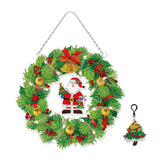 Happy Santa LED Wreath-Happy Santa-DiamondArt.ca