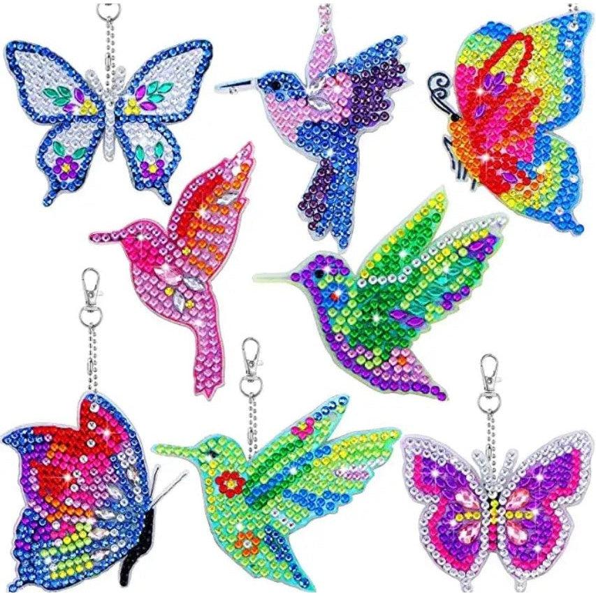 Hummingbirds & Butterflies Key Chain Kit-Special-DiamondArt.ca
