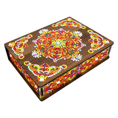 Mandala Keepsake Box-Blue Mandala-DiamondArt.ca
