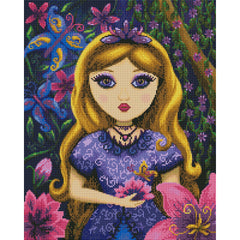 Little Butterfly Princess by Alvina Kwong-40x50cm-Round-DiamondArt.ca
