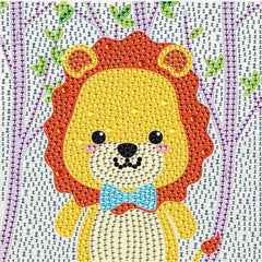 Lovely Lion Kid's Kit-17x17cm-Special-DiamondArt.ca