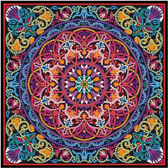 Multi-Glow Red Mandala-25x25cm-Special-DiamondArt.ca