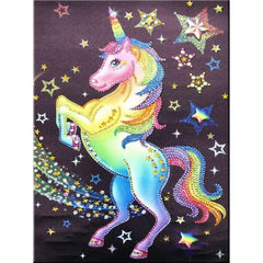 Neon Unicorn-25x35cm-Special-DiamondArt.ca