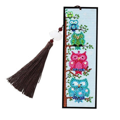Owl Family Bookmark-Special-DiamondArt.ca