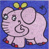 Pink Elephant Kid's Kit-17x17cm-Special-DiamondArt.ca