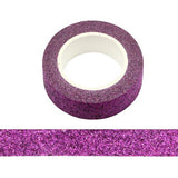 Purple Glitter Washi Tape (1 Roll)-1 Roll-DiamondArt.ca