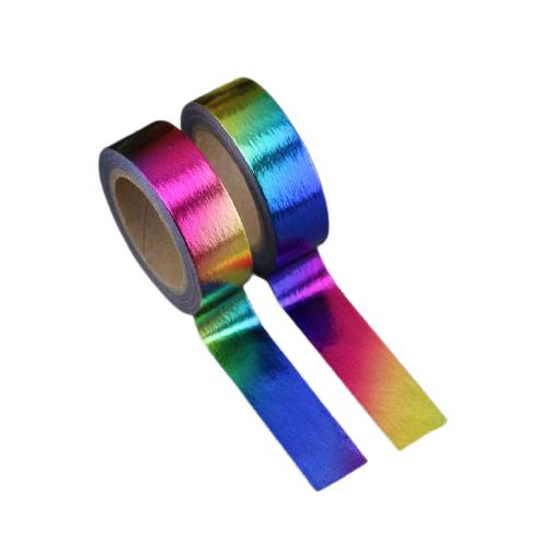 Rainbow Foil Washi Tape (1 Roll)-1 Roll-DiamondArt.ca