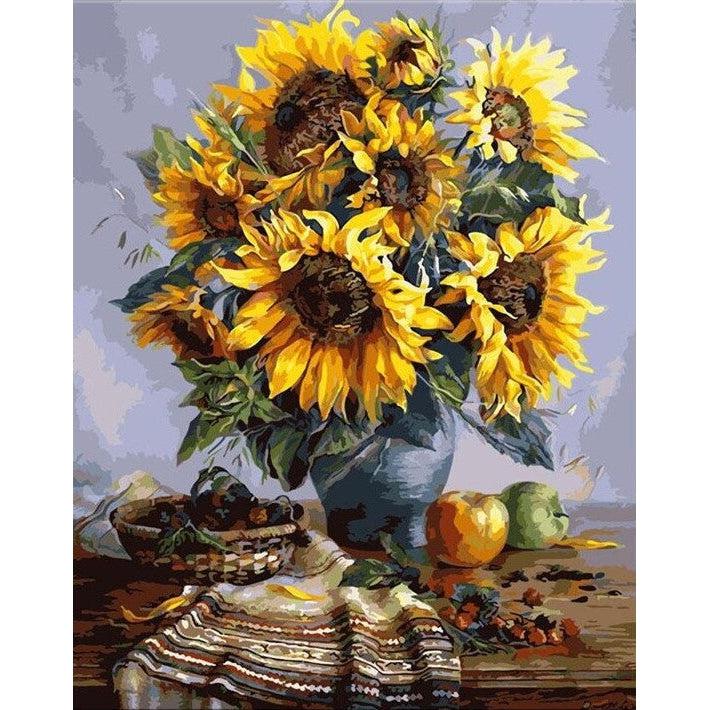 Sunflowers-35x45cm-Square-DiamondArt.ca