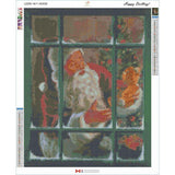 Santa at the Window by David Lindsley-45x55cm-Round-DiamondArt.ca