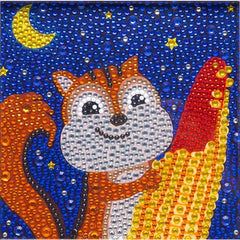 Squirrel Kid's Kit-17x17cm-Special-DiamondArt.ca