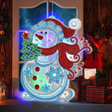 Winter Snowman Hanging LED Light-Winter Snowman-DiamondArt.ca