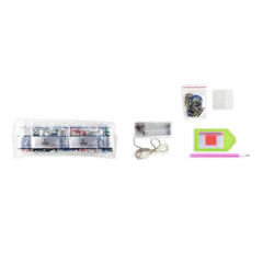 Christmas Poinsettias LED Wreath-Christmas Poinsettias-DiamondArt.ca