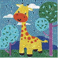 Friendly Giraffe Kid's Kit-17x17cm-Special-DiamondArt.ca