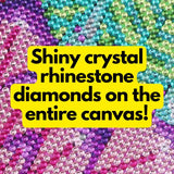 Crystal Canvas Pink Daisy-35x45cm-Round-DiamondArt.ca