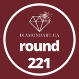 Round Diamonds DMC 100 - 499-500 diamonds (3 grams)-221-DiamondArt.ca