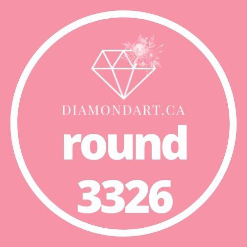 Round Diamonds DMC 3300 - 3799-500 diamonds (3 grams)-3326-DiamondArt.ca